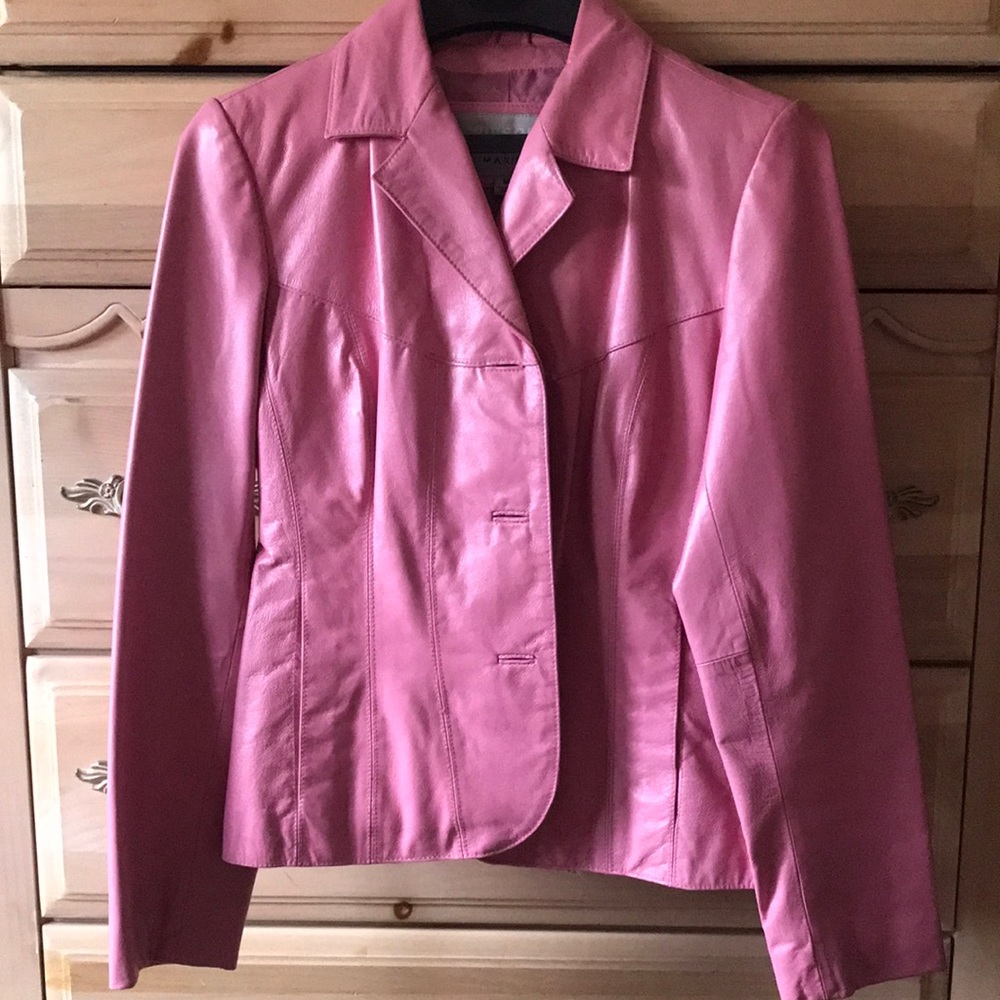 Wilsons Leather | 100% Leather Like New Maxima Pink Jacket Size Medium
